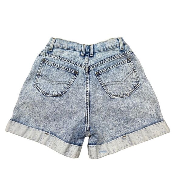 Vintage Sasson Brand Acid Wash High Rise Pleated Shorts 9/10 Perfect Condition - Picture 7 of 16
